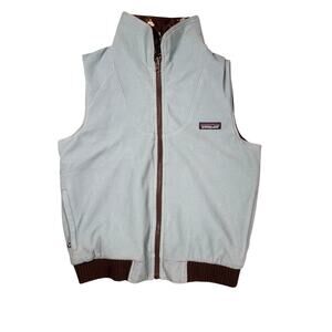 Patagonia Duality Reversible Vest Womens Size Small Floral Fleece Blue Brown